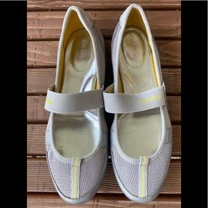 Calvin Klein Rorie Sliver Yellow Slip On Flats